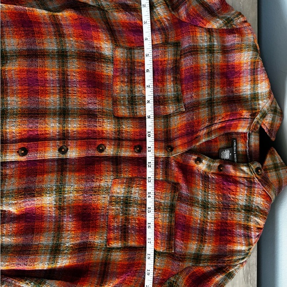 Anthropologie Chelsea & Theodore Multicolor Plaid Shirt - Picture 6 of 6